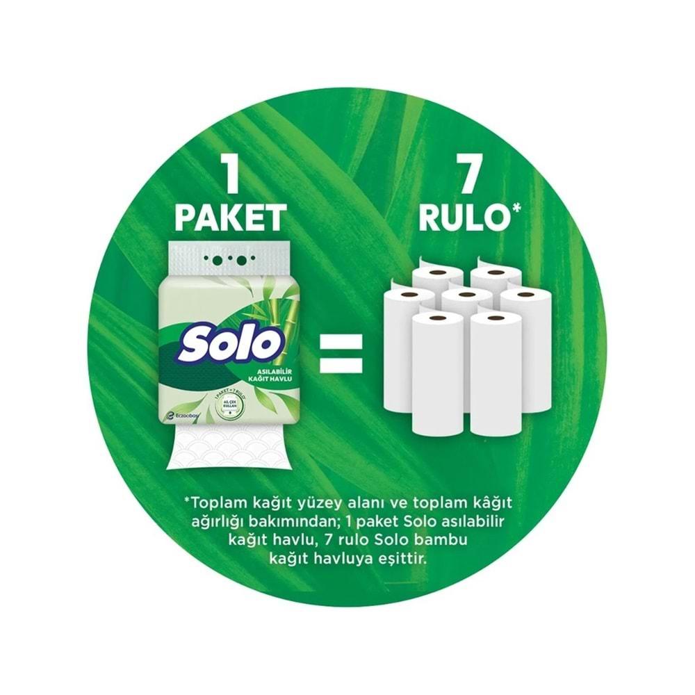 Solo Asılabilir Kağıt Havlu 1 Paket (1PK= 7 Rulo) Hijyenik ve Pratik Kullanım İçin Uygun (18 Li Set)