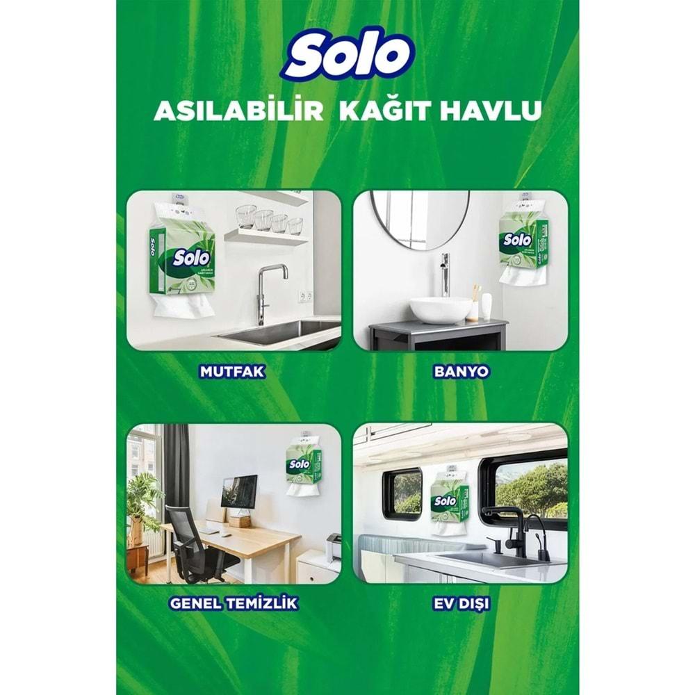 Solo Asılabilir Kağıt Havlu 1 Paket (1PK= 7 Rulo) Hijyenik ve Pratik Kullanım İçin Uygun (24 Lü Set)