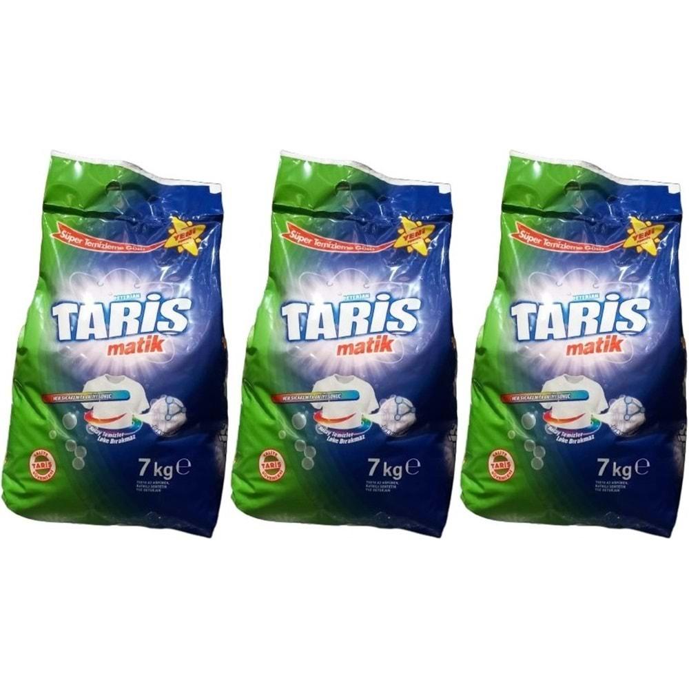 Tariş Matik Toz Çamaşır Deterjanı 21KG Renkli ve Beyazlar için (3PK*7KG) (159 Yıkama)