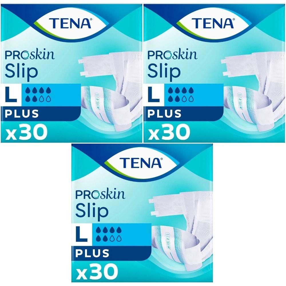 Tena Proskin Slip Plus Bel Bantlı Yetişkin Bezi L - Büyük - Large 90 Adet
