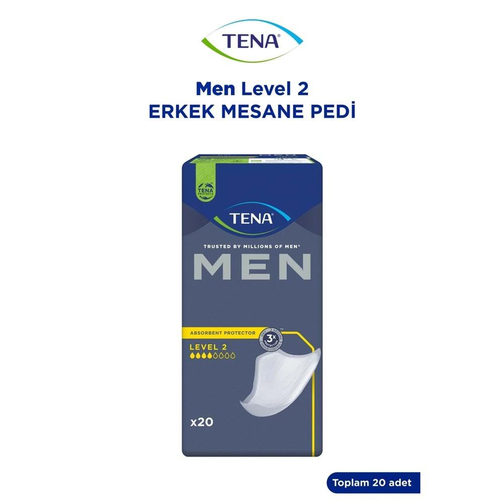 Tena Men Emici Koruma Level 2 Erkek Mesane Pedi 100 Adet
