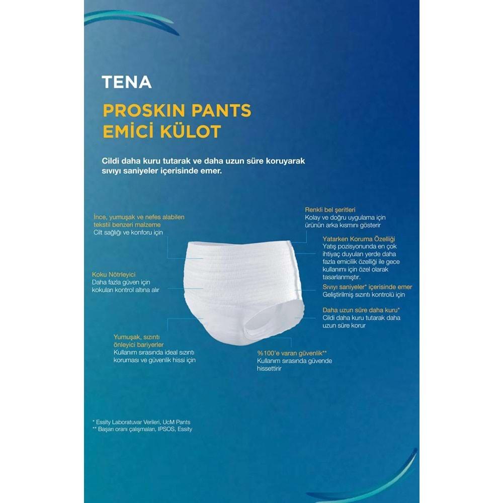 Tena Proskin Pants Süper Night Gece Emici Külot Yetişkin Bezi M - Orta - Medium 120 Adet