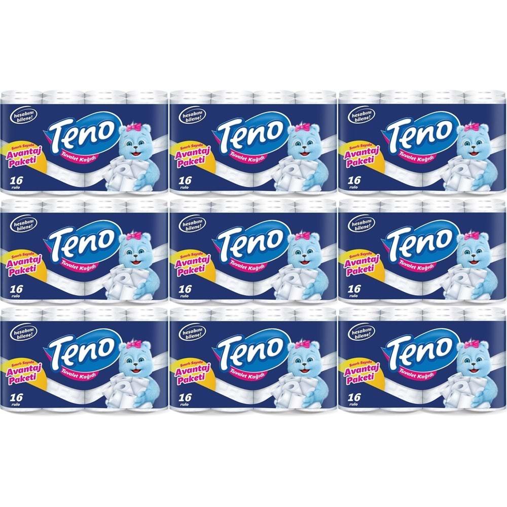 Teno Ultra Tuvalet Kağıdı Çift Katlı 144 Lü Paket (9PK*16) (Avantaj Pk Serisi)