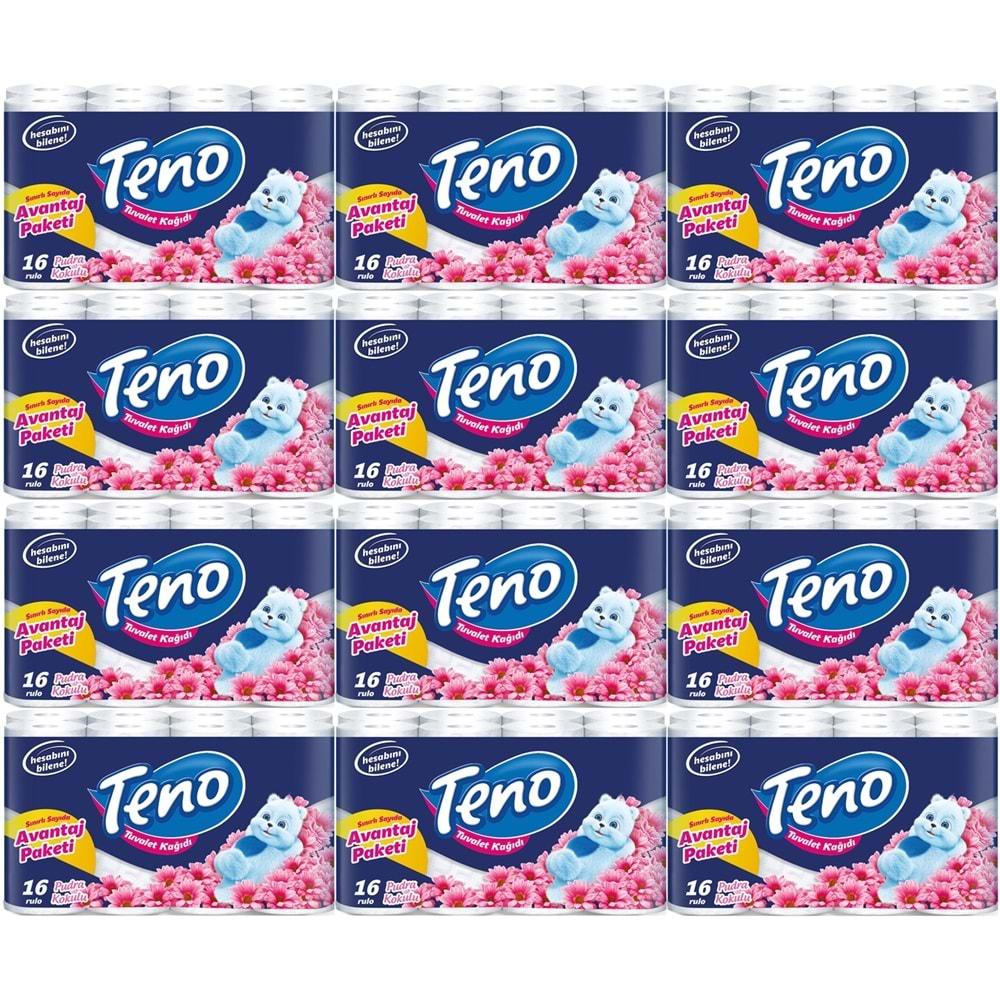 Teno Ultra Tuvalet Kağıdı Çift Katlı 192 Li Set (12PK*16) Pudra Kokulu (Avantaj Pk Serisi)