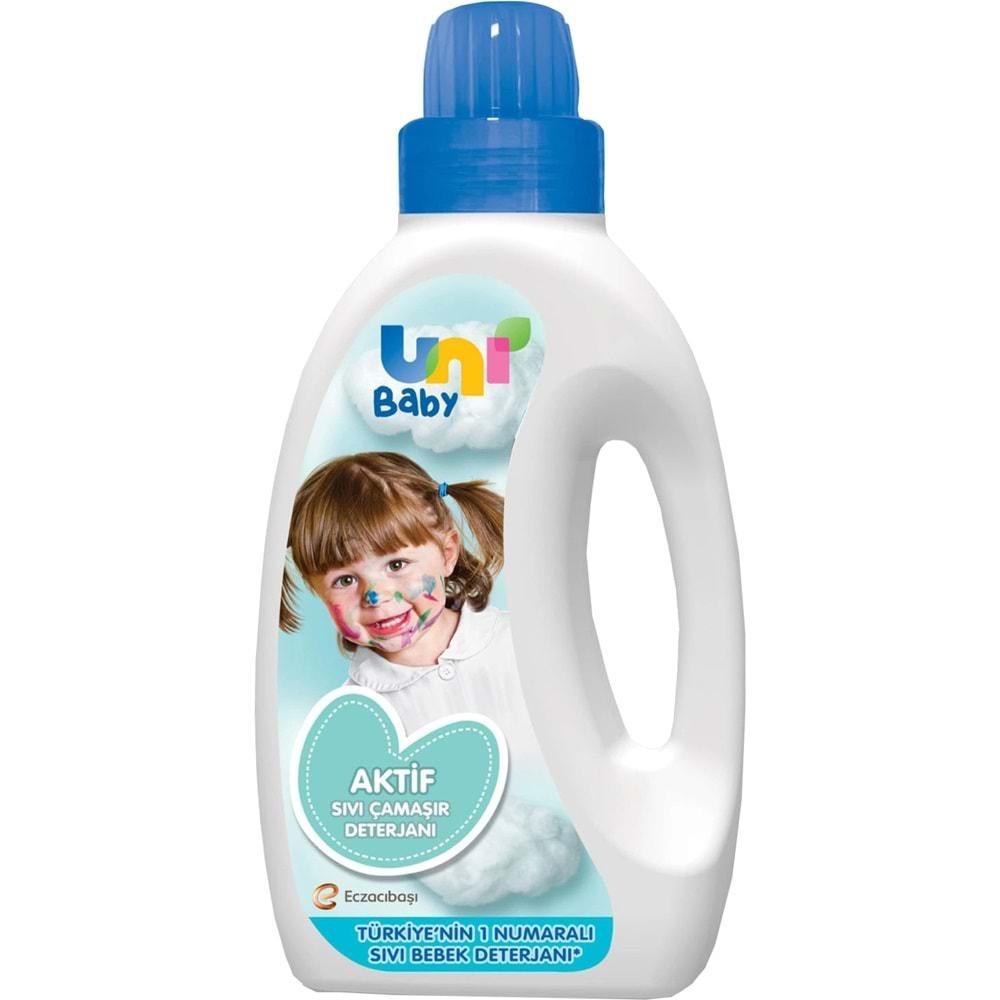 Uni Baby Sıvı Çamaşır Deterjanı 1500ML Aktif (Mavi) (4 Lü Set)