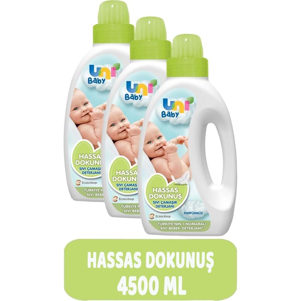 Uni Baby Çamaşır Deterjanı Sensitive 1500ML Hassas Dokunuş (Yeşil) (3 Lü Set)