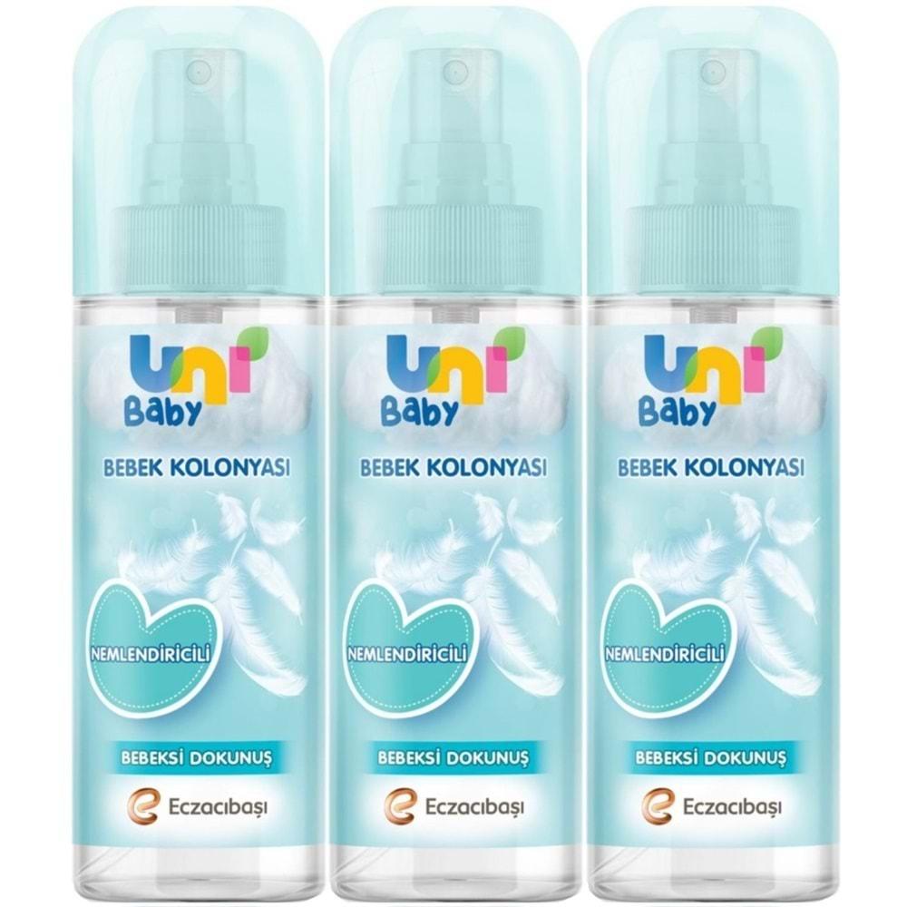 Uni Baby Bebek Kolonyası 150ML Nemlendiricili/Bebeksi Dokunuş (3 Lü Set)