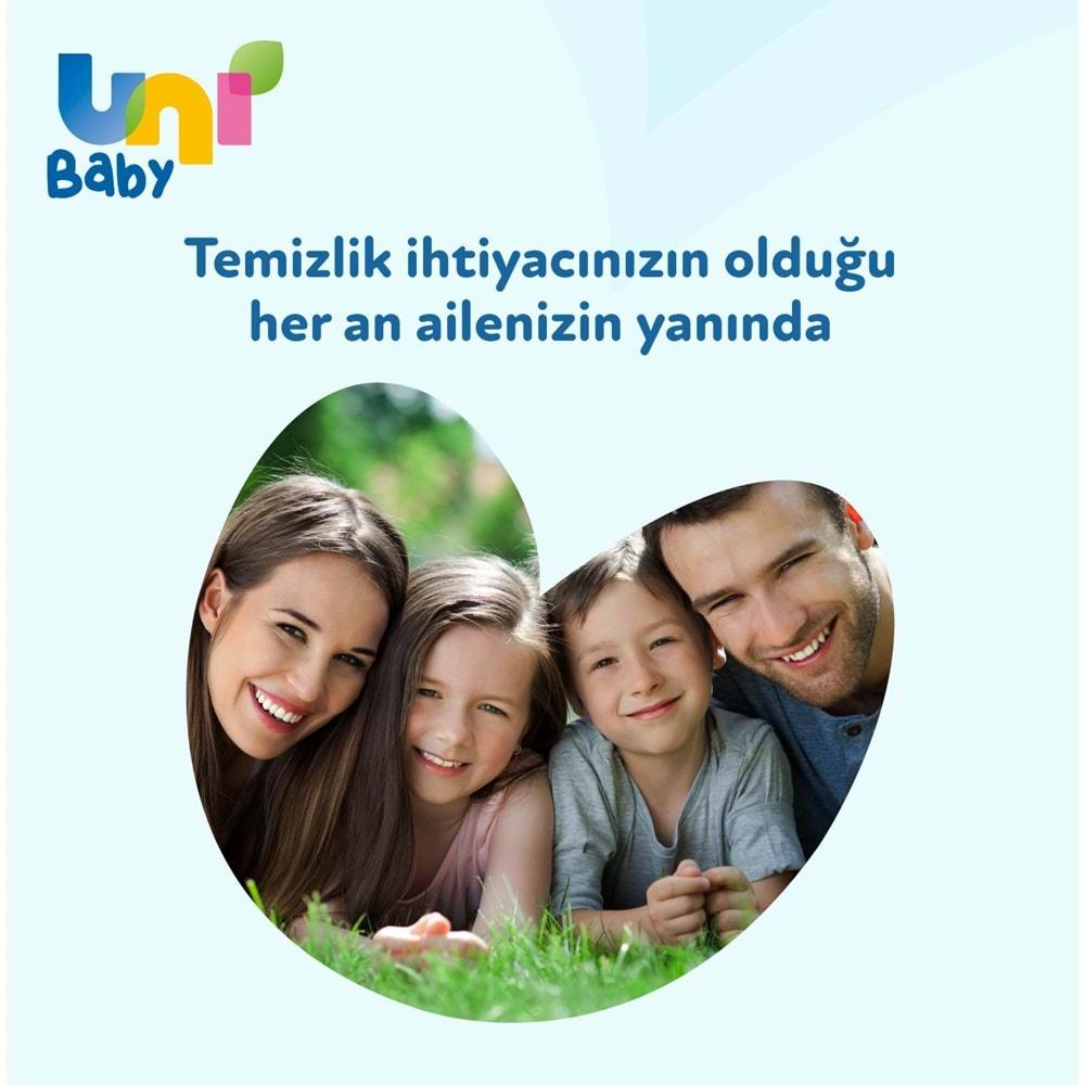 Uni Baby Islak Havlu Mendil 90 Yaprak Aile (4 Lü Set) 360 Yaprak Plastik Kapaklı