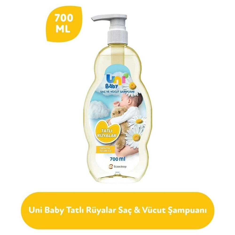 Uni Baby Bebek Şampuanı 700ML Tatlı Rüyalar (Pompalı) (12 Li Set)