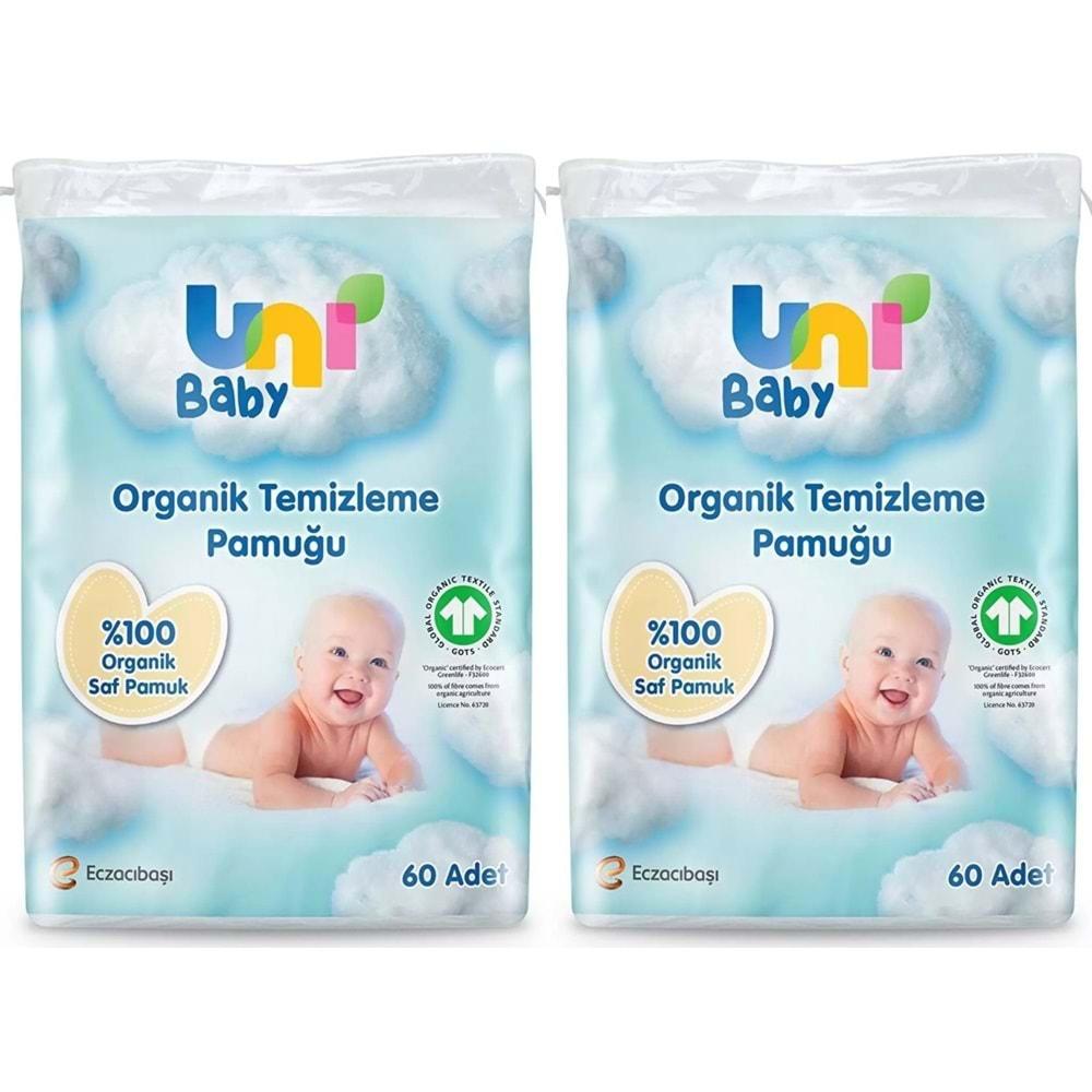 Uni Baby Bebek Temizleme Pamuğu 60 Adet Tekli Pk (2 Li Set)