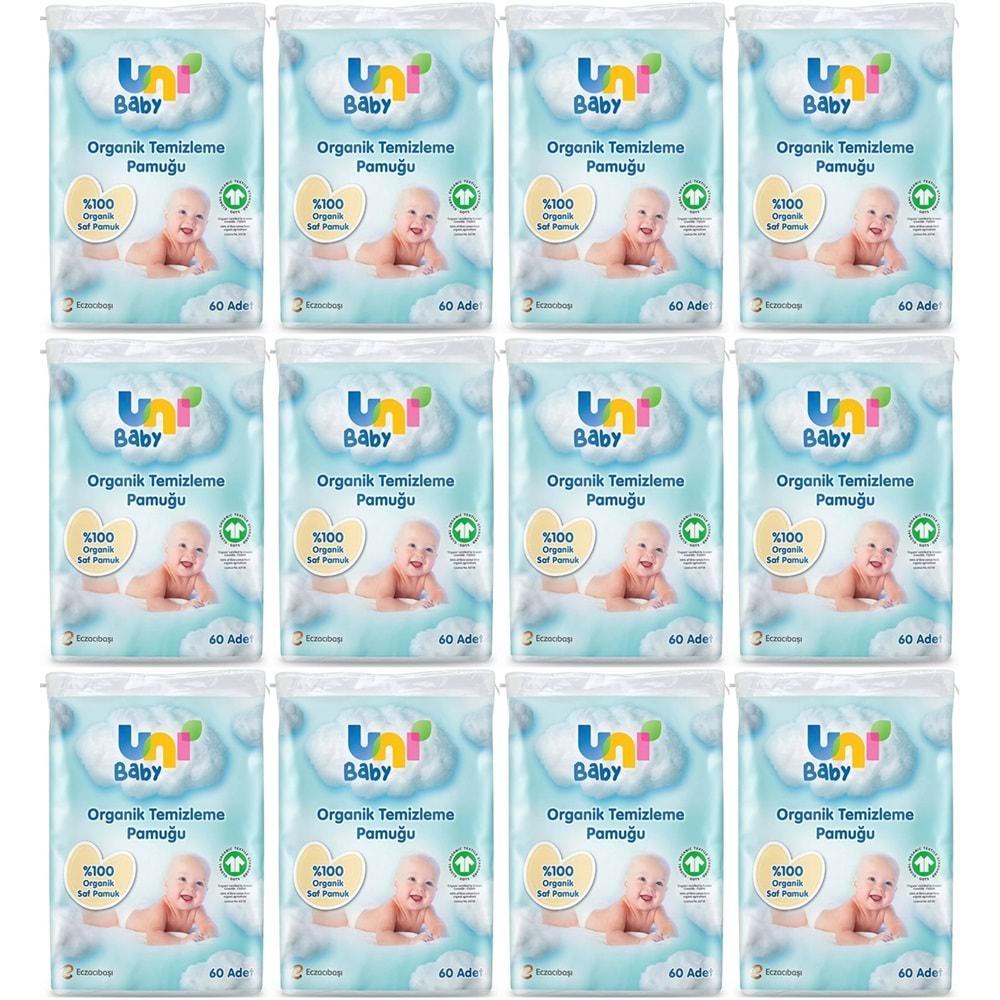 Uni Baby Bebek Temizleme Pamuğu 60 Adet Tekli Pk (12 Li Set)