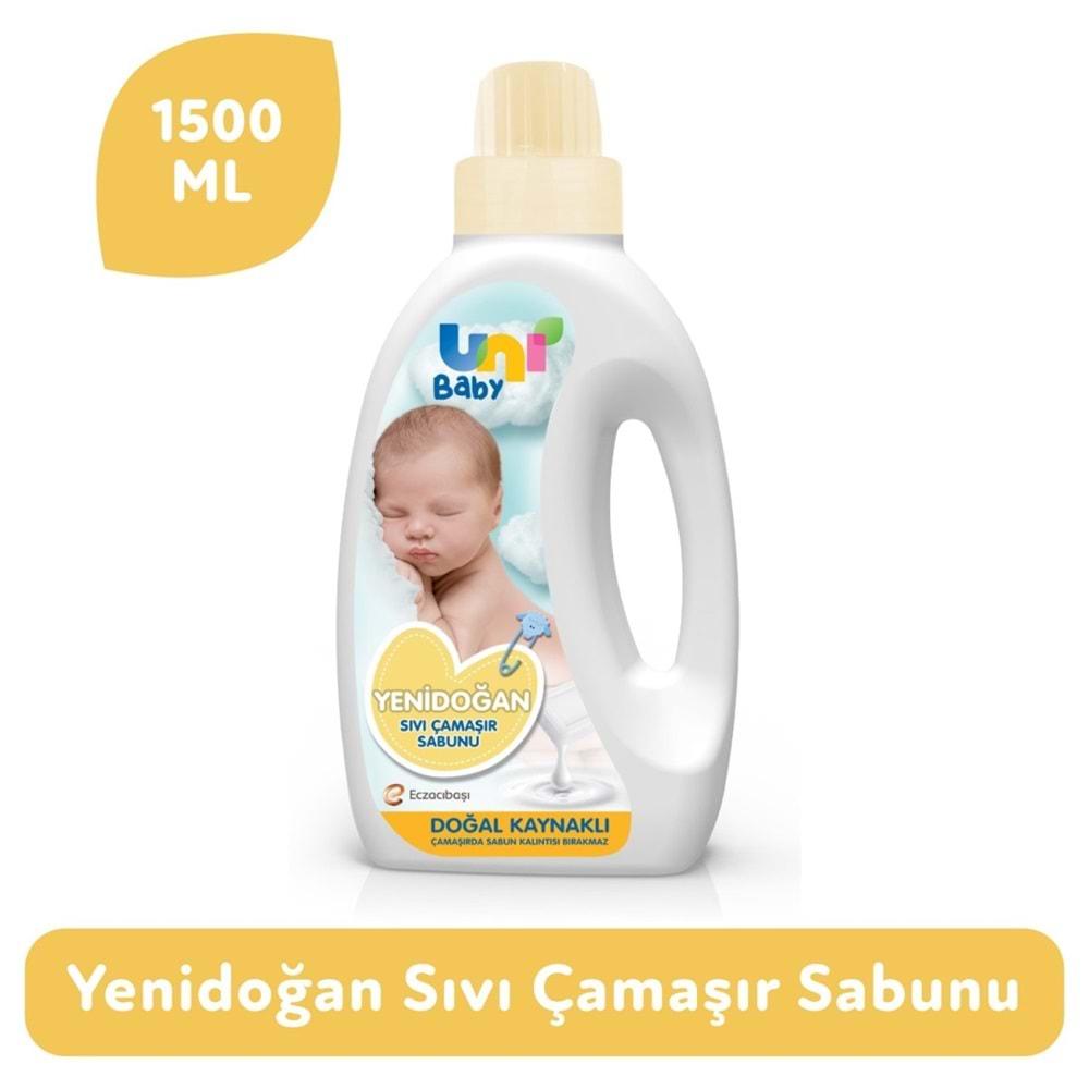 Uni Baby Yeni Doğan Çamaşır Deterjanı/Sabunu 1500ML (Sarı) (3 Lü Set)