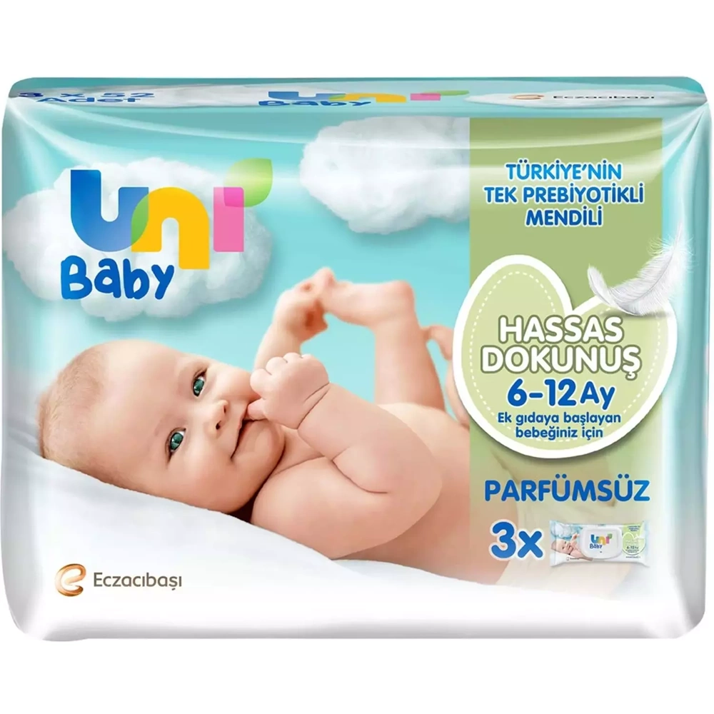 Uni Baby Islak Havlu Hassas Dokunuş 52 Yaprak (48 Li Set) 2496 Yaprak (16PK*3)