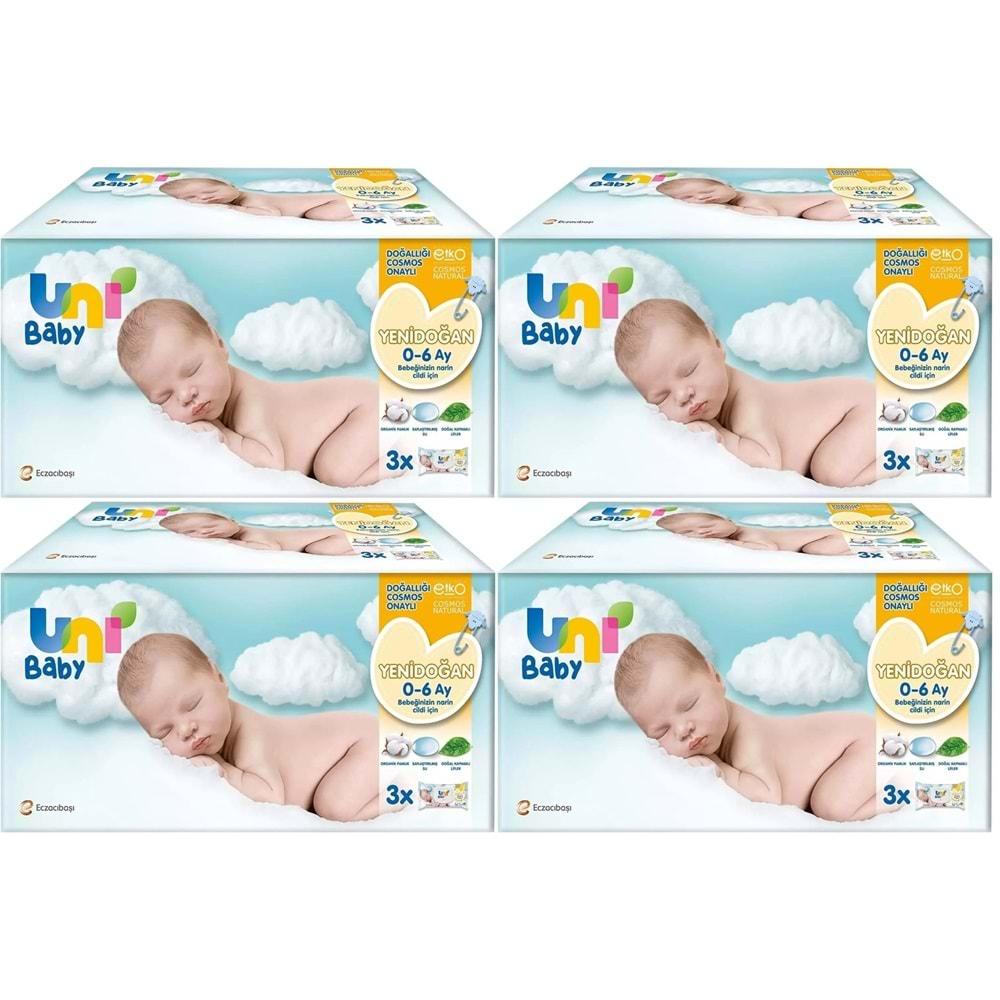 Uni Baby Islak Havlu Hassas Yeni Doğan 40 Yaprak (12 Li Set) 480 Yaprak (Narin Ciltler için) (4PK*3)