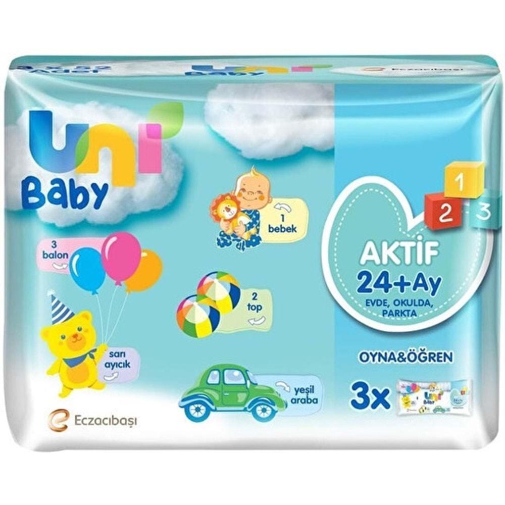 Uni Baby Islak Havlu Aktif / Oyna & Öğren 52 Yaprak (6 Lı Set) 312 Yaprak (2PK*3)