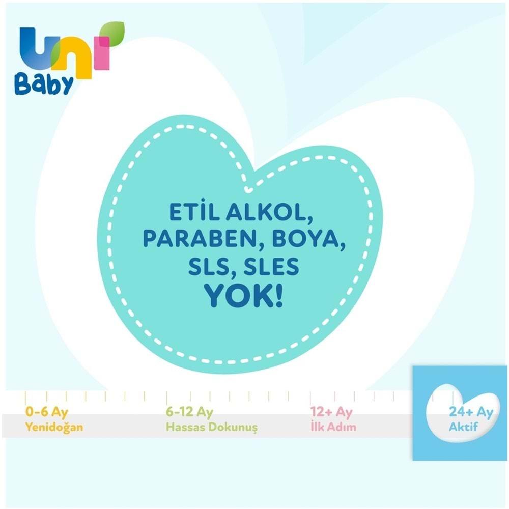 Uni Baby Islak Havlu Mendil 72 Yaprak Aktif (5 Li Set) 360 Yaprak Plastik Kapaklı