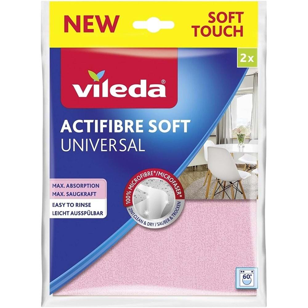 Vileda Actifibre Soft Universal New Soft Touch (Paket içi 2 Li) (3 Lü Set)