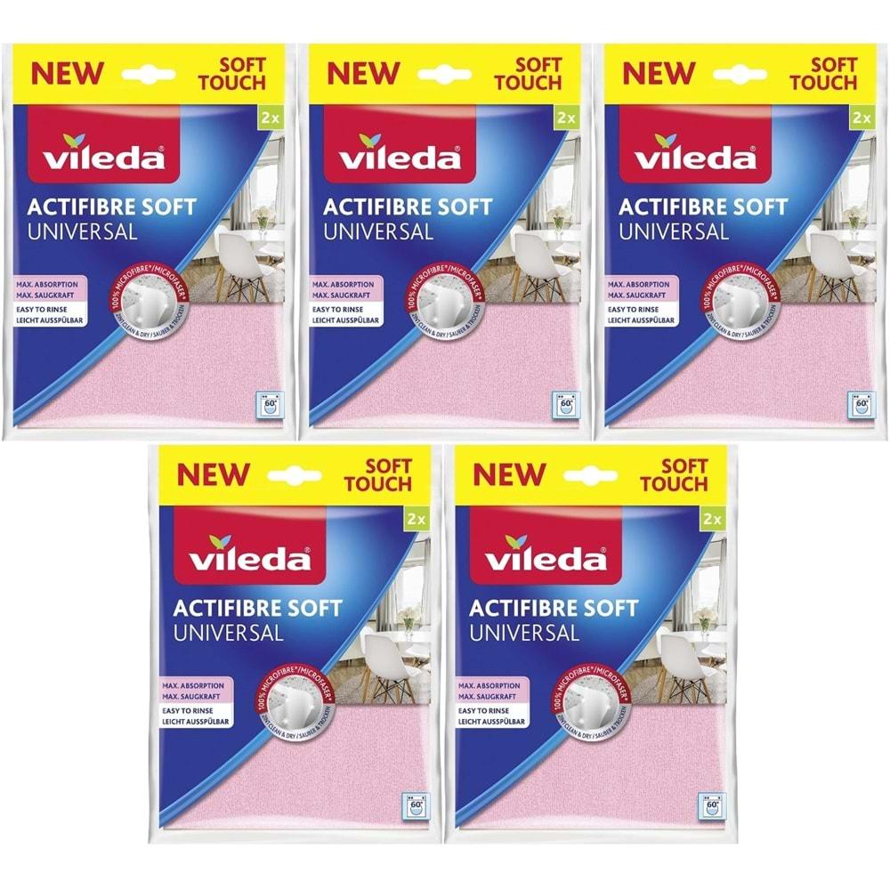 Vileda Actifibre Soft Universal New Soft Touch (Paket içi 2 Li) (5 Li Set)