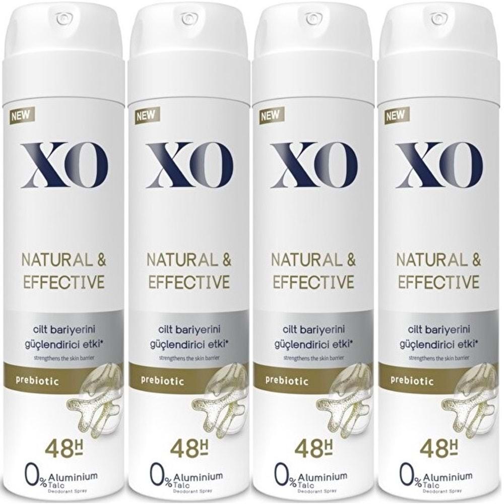 XO Deodorant 150ML Women-Kadın Natural & Effective (4 Lü Set)