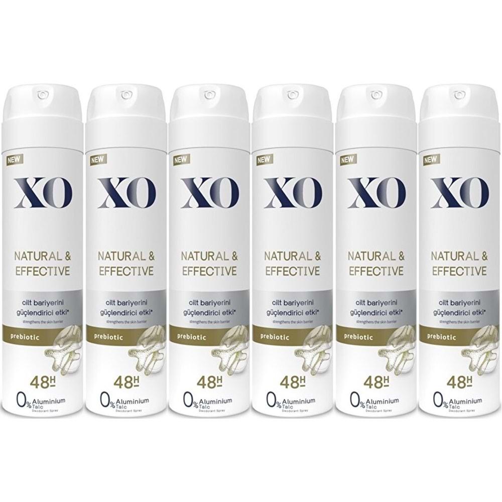 XO Deodorant 150ML Women-Kadın Natural & Effective (6 Lı Set)