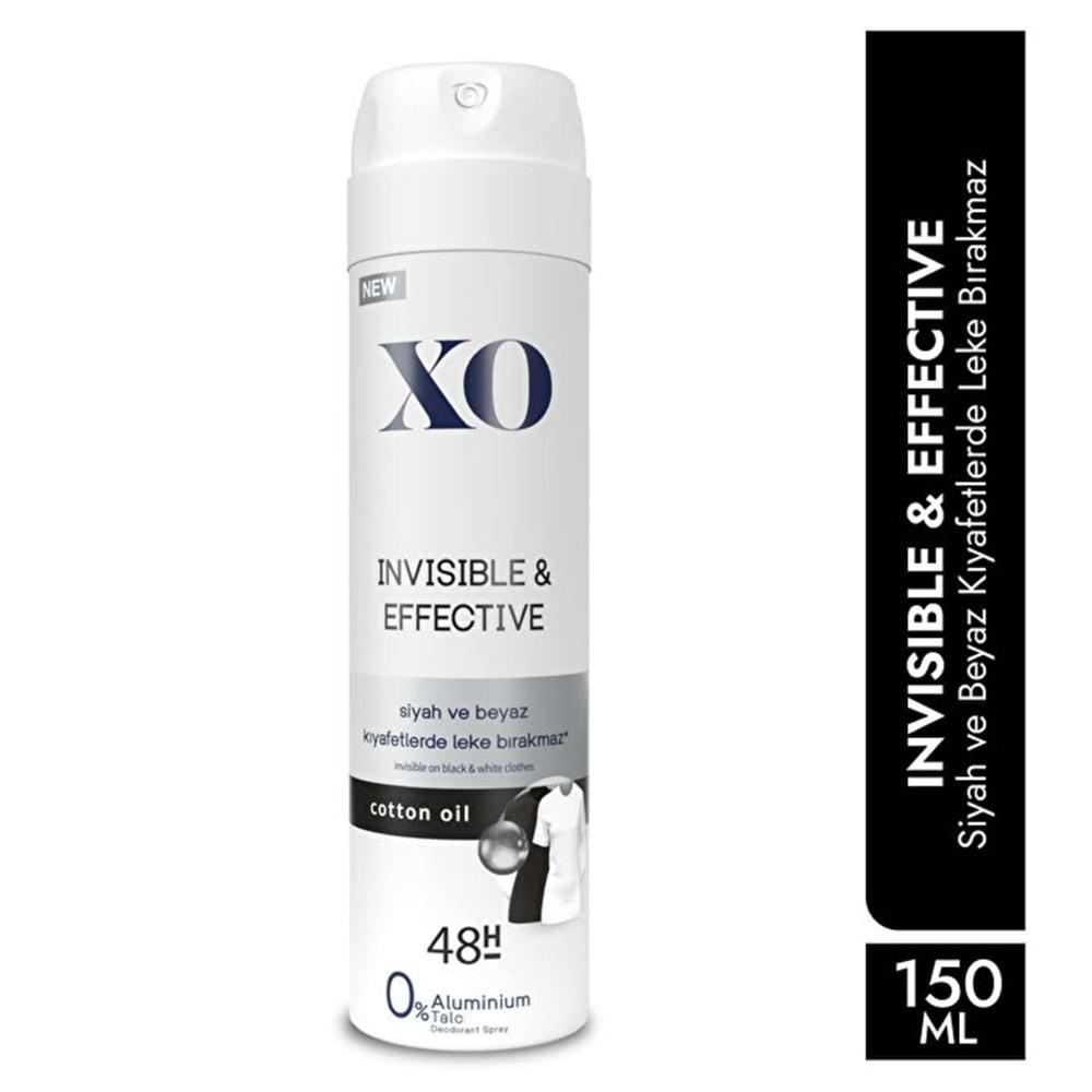 XO Deodorant 150ML Women-Kadın Invisible & Effective (3 Lü Set)