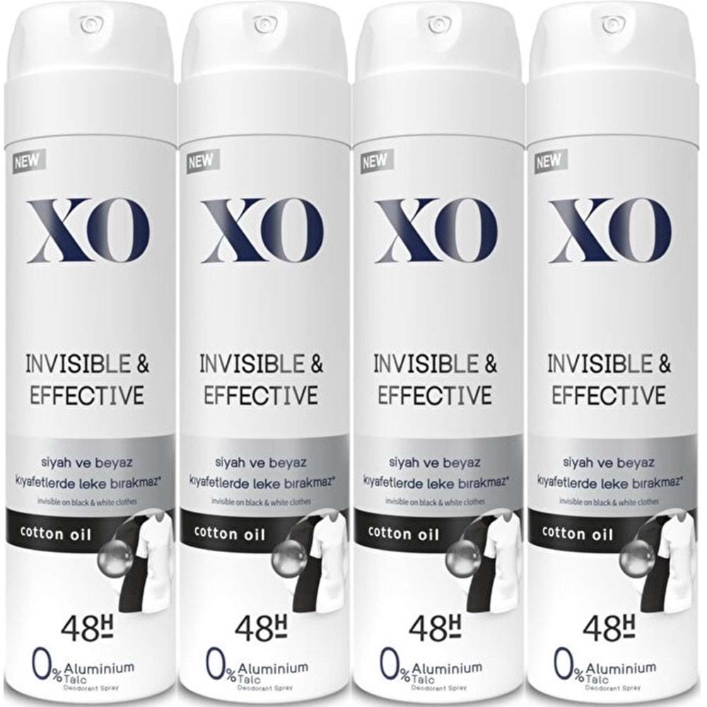 XO Deodorant 150ML Women-Kadın Invisible & Effective (4 Lü Set)