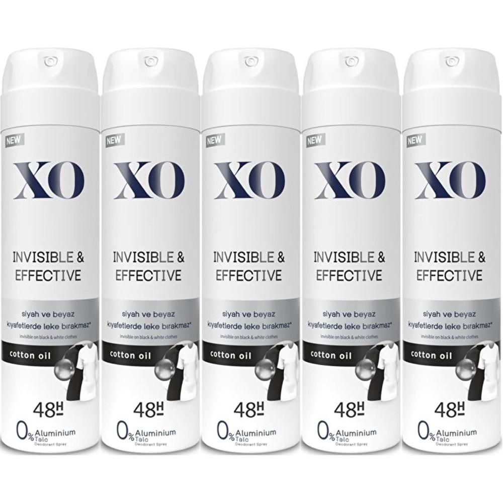 XO Deodorant 150ML Women-Kadın Invisible & Effective (5 Li Set)