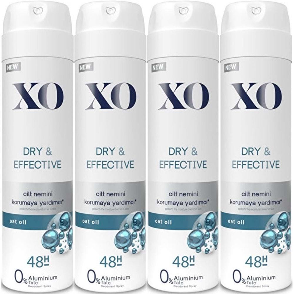 XO Deodorant 150ML Women-Kadın Dry & Effective (4 Lü Set)