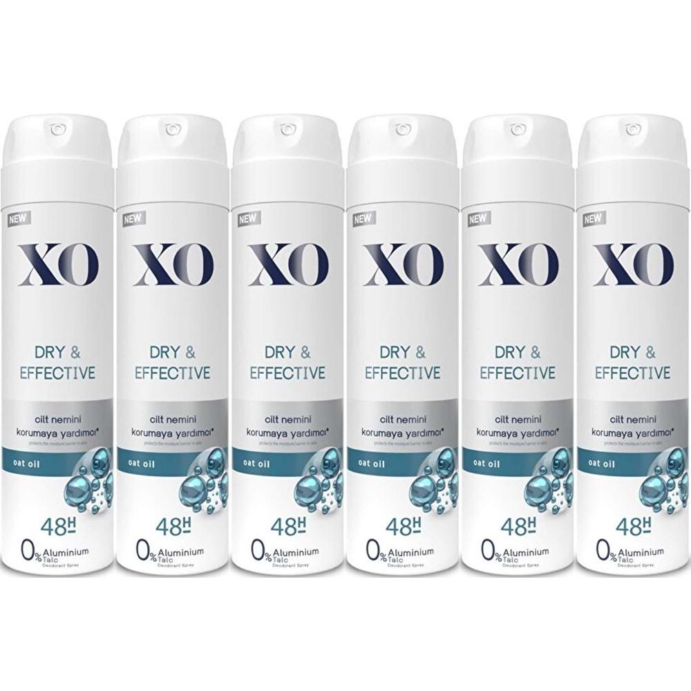 XO Deodorant 150ML Women-Kadın Dry & Effective (6 Lı Set)