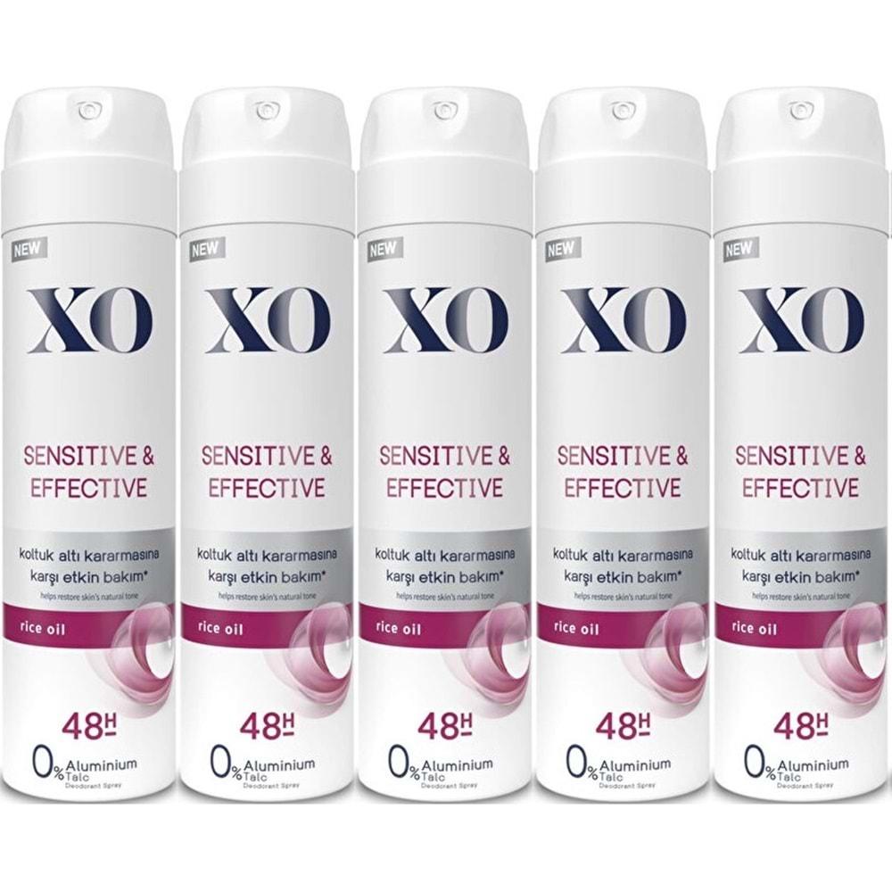 XO Deodorant 150ML Women-Kadın Sensitive & Effective (5 Li Set)