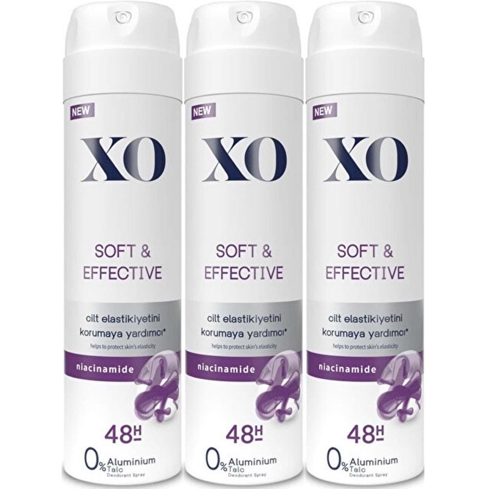 XO Deodorant 150ML Women-Kadın Soft & Effective (3 Lü Set)