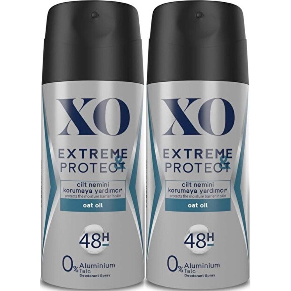 XO Deodorant 150ML Men-Erkek Extreme & Protect (2 Li Set)