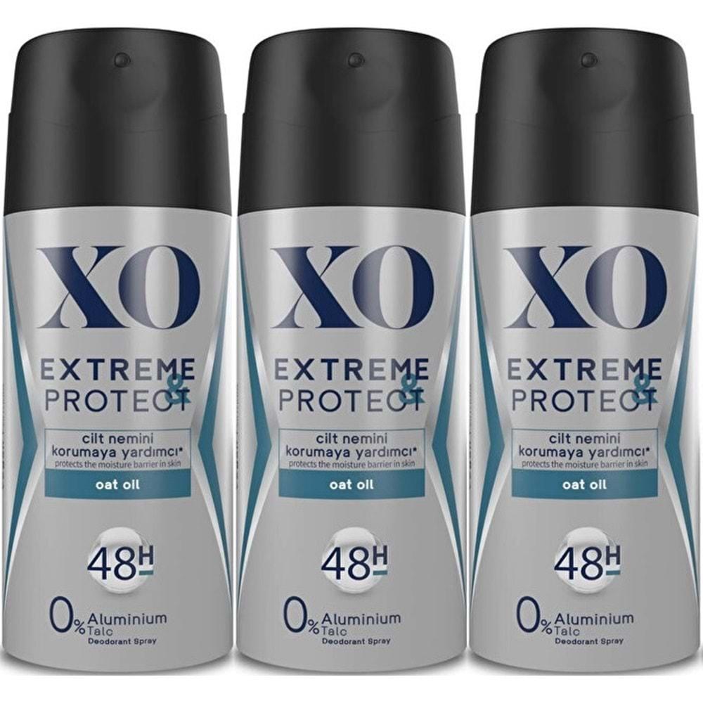 XO Deodorant 150ML Men-Erkek Extreme & Protect (3 Lü Set)