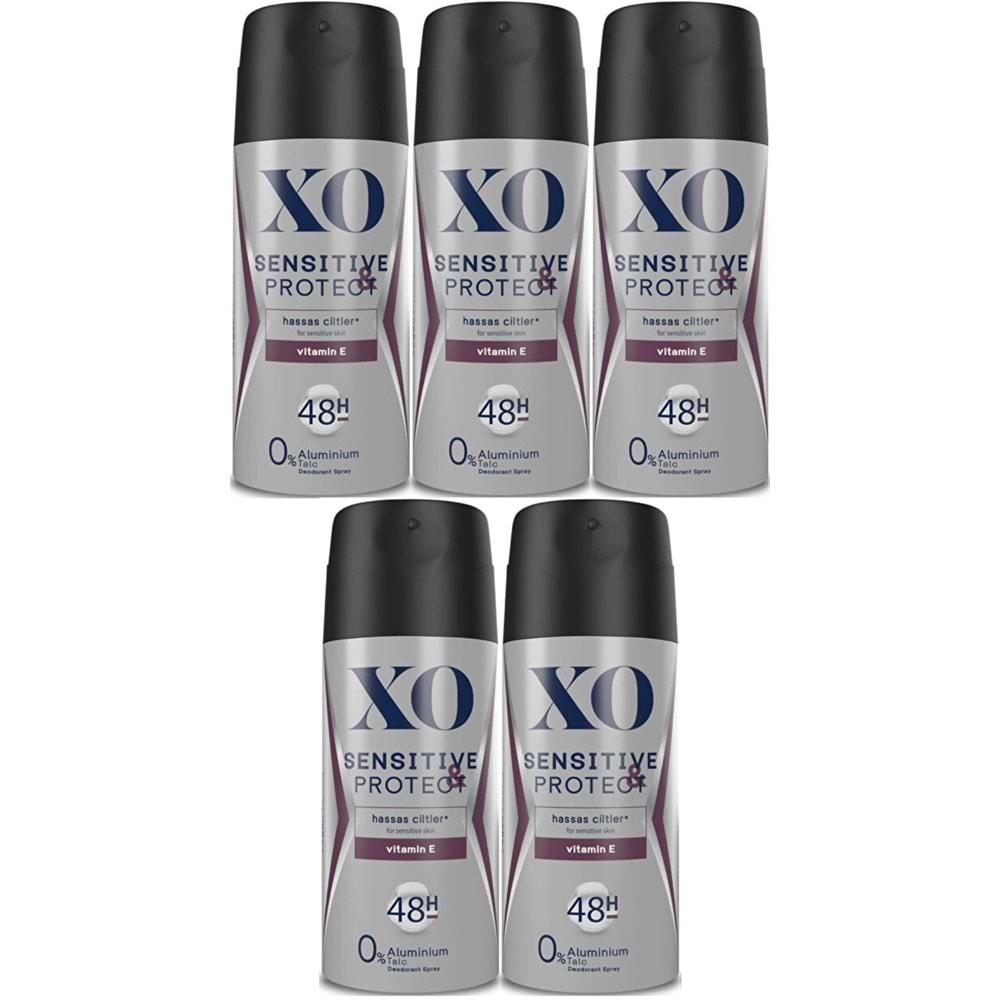 XO Deodorant 150ML Men-Erkek Sensitive & Protect (5 Li Set)