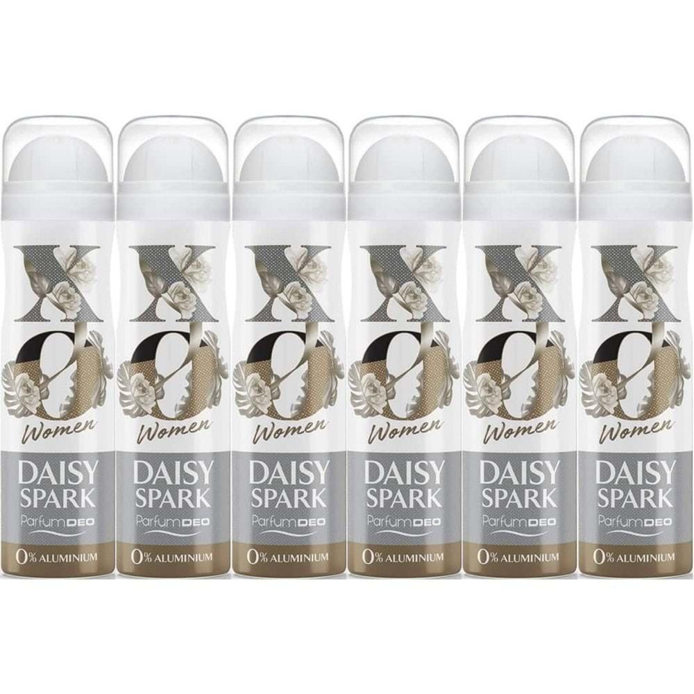 XO Deodorant 150ML Women-Kadın Daisy Spark (6 Lı Set)