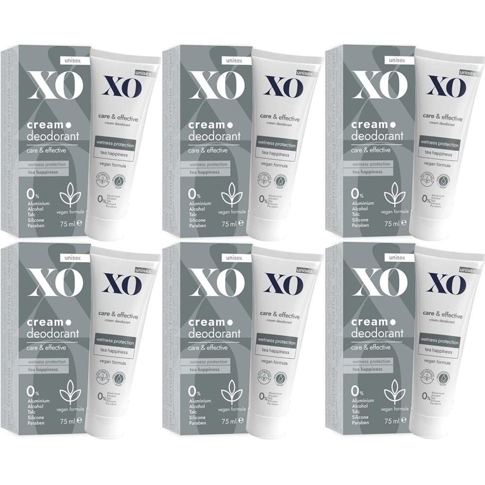 XO Krem Deodorant 75ML Unisex Care & Effective Parfümlü (6 Lı Set)