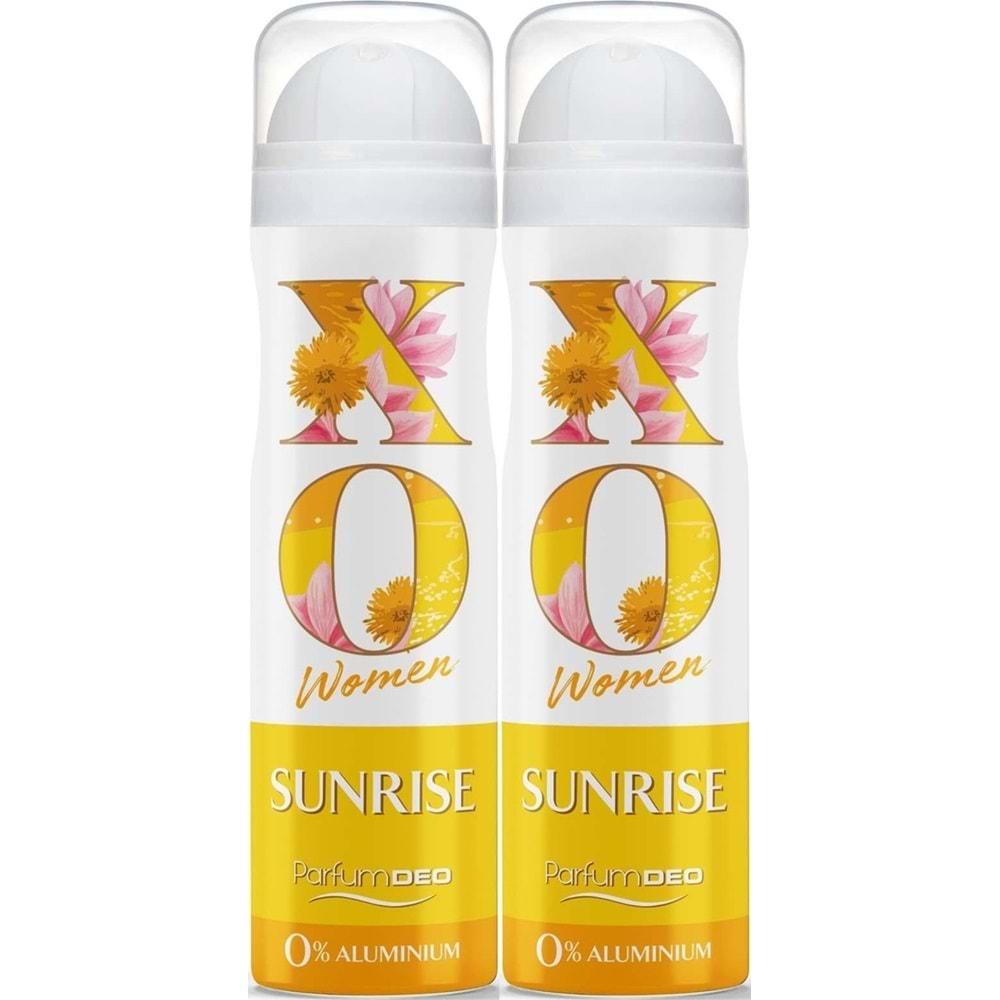 XO Deodorant 150ML Women-Kadın Sunrise (2 Li Set)