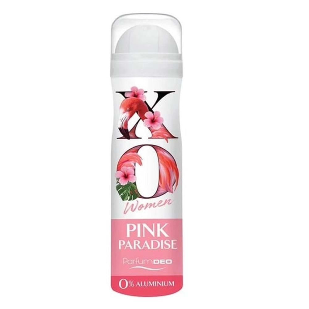 XO Deodorant 150ML Women-Kadın Pink Paradise (3 Lü Set)