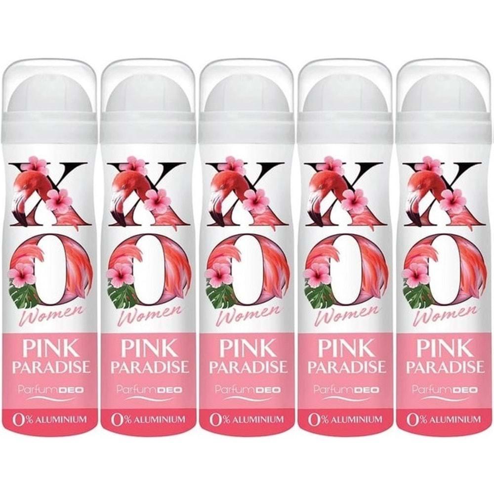 XO Deodorant 150ML Women-Kadın Pink Paradise (5 Li Set)