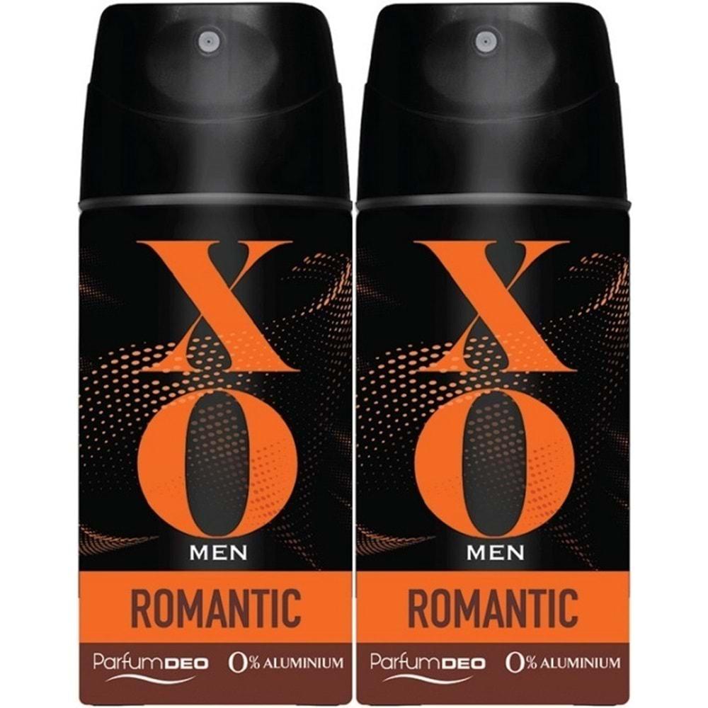 XO Deodorant 150ML Men-Erkek Romantıc (2 Li Set)