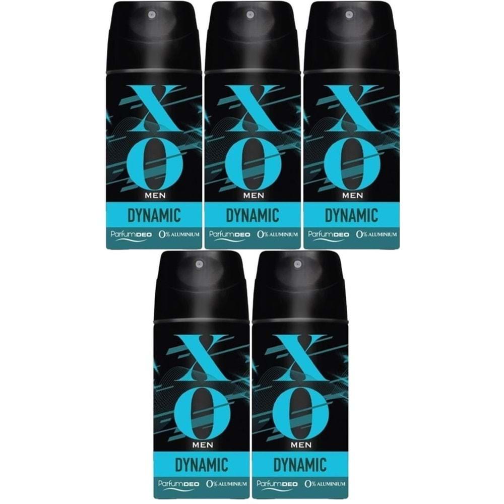 XO Deodorant 150ML Men-Erkek Dynamıc (5 Li Set)