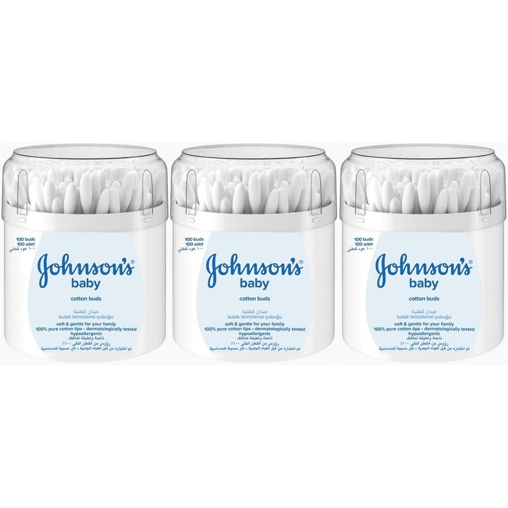 Johnsons Baby Kulak Temizleme Çubuğu 100 Adet (3 Lü Set)