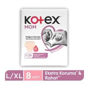 Kotex Mom Lohusa Külodu - Külot Bez L - Large - Büyük / XL - Extra Large - (İç Adet 8) Tekli Pk