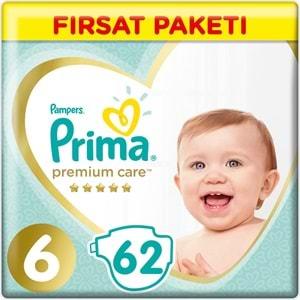 Prima Premium Care Bebek Bezi Beden:6 (13+) Extra Large 62 Adet Fırsat Pk