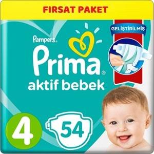Prima Bebek Bezi Beden:4 (9-14Kg) Maxi 54 Adet Fırsat Pk