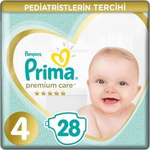 Prima Premium Care Bebek Bezi Beden:4 (9-14Kg) Maxi 28 Adet Jumbo Pk