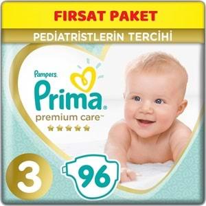 Prima Premium Care Bebek Bezi Beden:3 (6-10) Midi 96 Adet Fırsat Pk