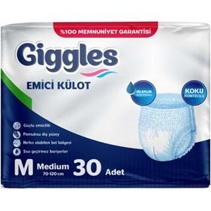 Giggles Hasta Bezi Yetişkin Emici Külot M-Orta 30 Adet Tekli Pk