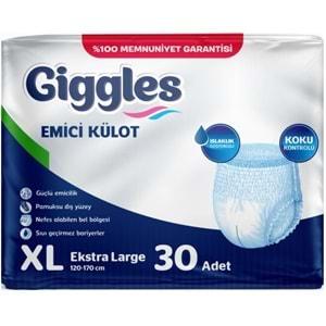 Giggles Hasta Bezi Yetişkin Emici Külot Ekstra Büyük (XL) 30 Adet Tekli Pk