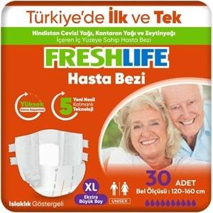 FreshLife Yetişkin Hasta Bezi Bel Bantlı XL - Ekstra Large - Extra Large 30 Adet
